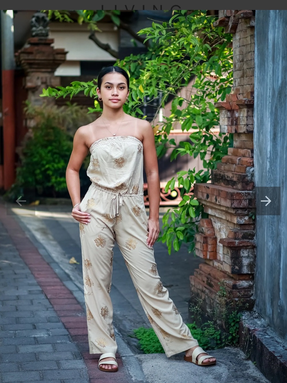 Living Hula Monica Jumpsuit in brown Palaka
